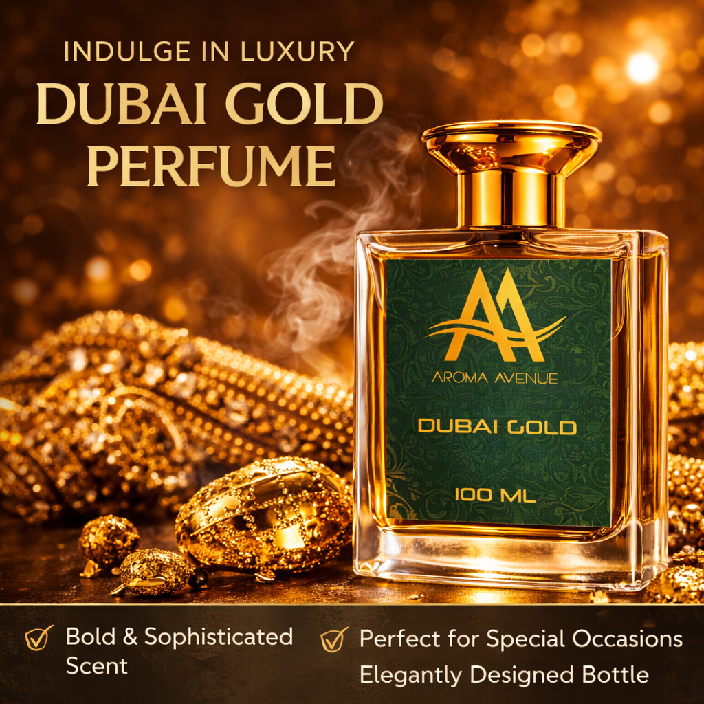 Dubai Gold Premium Perfume for Men | Long Lasting Luxury Oud Fragrance (100ml) – Aroma Avenue