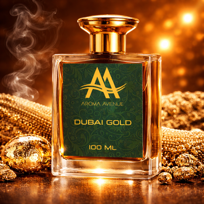 Dubai Gold Premium Perfume for Men | Long Lasting Luxury Oud Fragrance (100ml) – Aroma Avenue